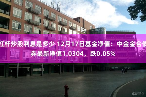 杠杆炒股利息是多少 12月17日基金净值：中金金合债券最新净值1.0304，跌0.05%