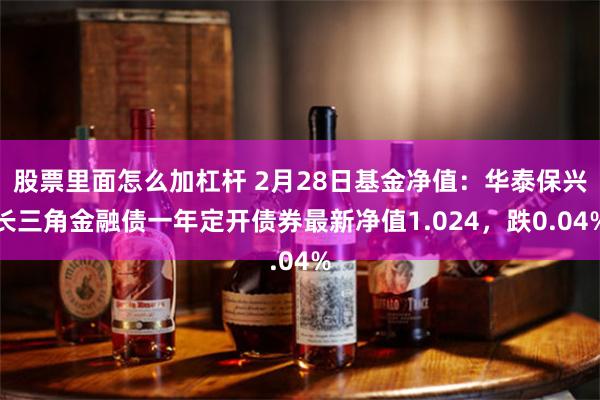 股票里面怎么加杠杆 2月28日基金净值：华泰保兴长三角金融债一年定开债券最新净值1.024，跌0.04%