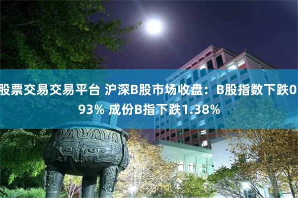 股票交易交易平台 沪深B股市场收盘：B股指数下跌0.93% 成份B指下跌1.38%